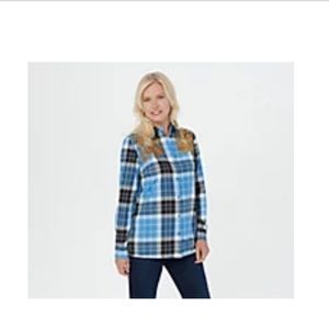 Denim & Co embroidered Flannel